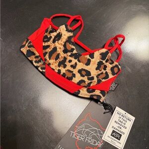 Tiger Friday CM nwt leopard dance top